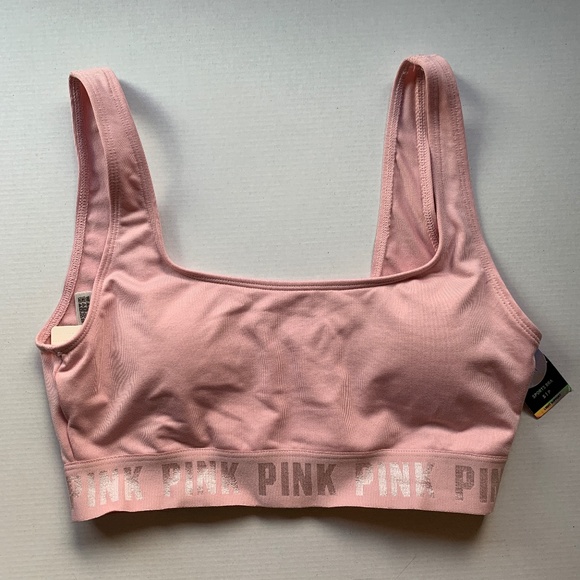 NWT PINK ULTIMATE Victoria's Secret Sports Bra in Baby Pink- Size S - Picture 1 of 11